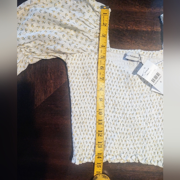 NWT Faithfull The Brand Cropped Smocked Top Sz S - Picture 11 of 13